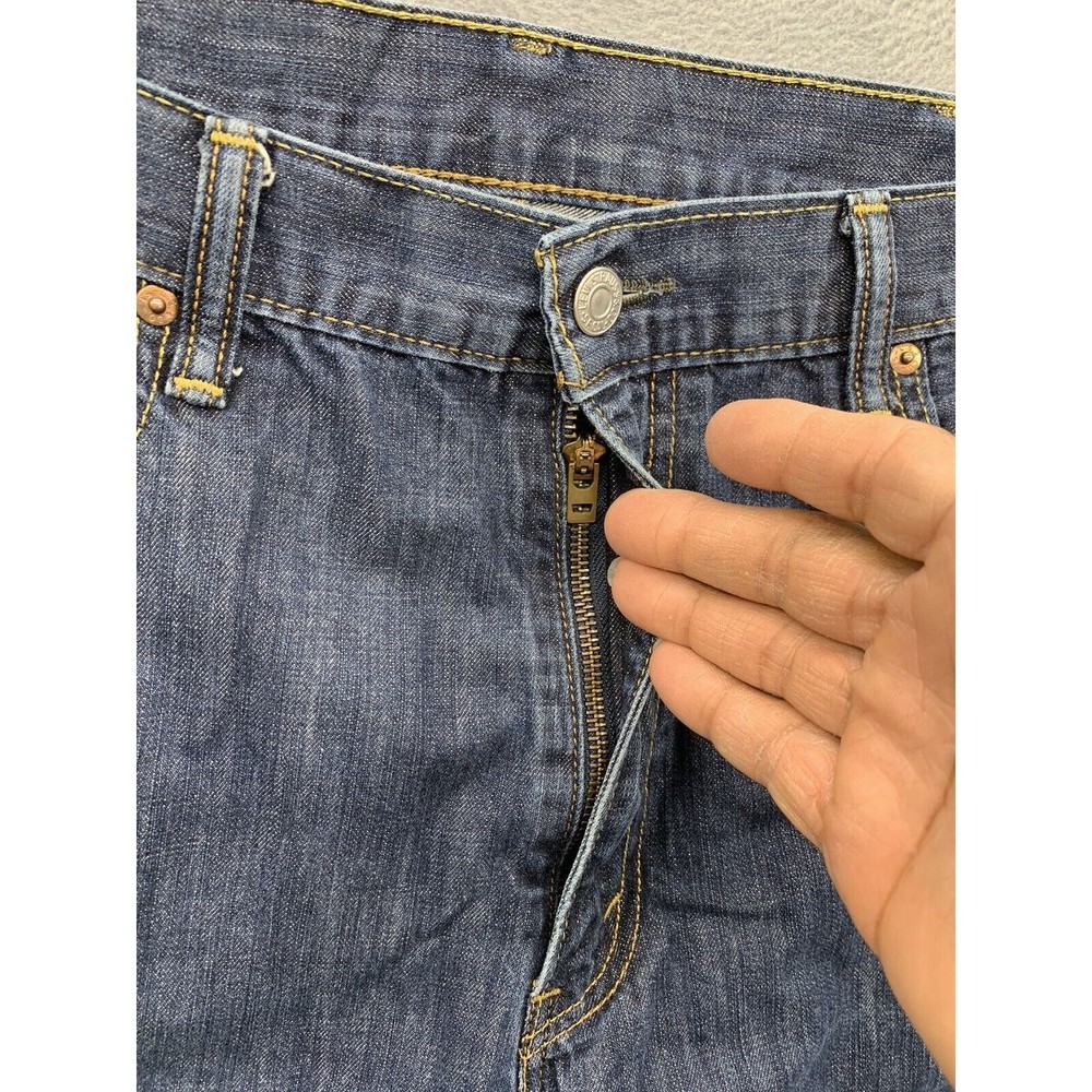 Levi's Strauss 514 Denim Jeans Men's Size 38 X 34 Blue 100% Cotton Straight Leg - Picture 10 of 16